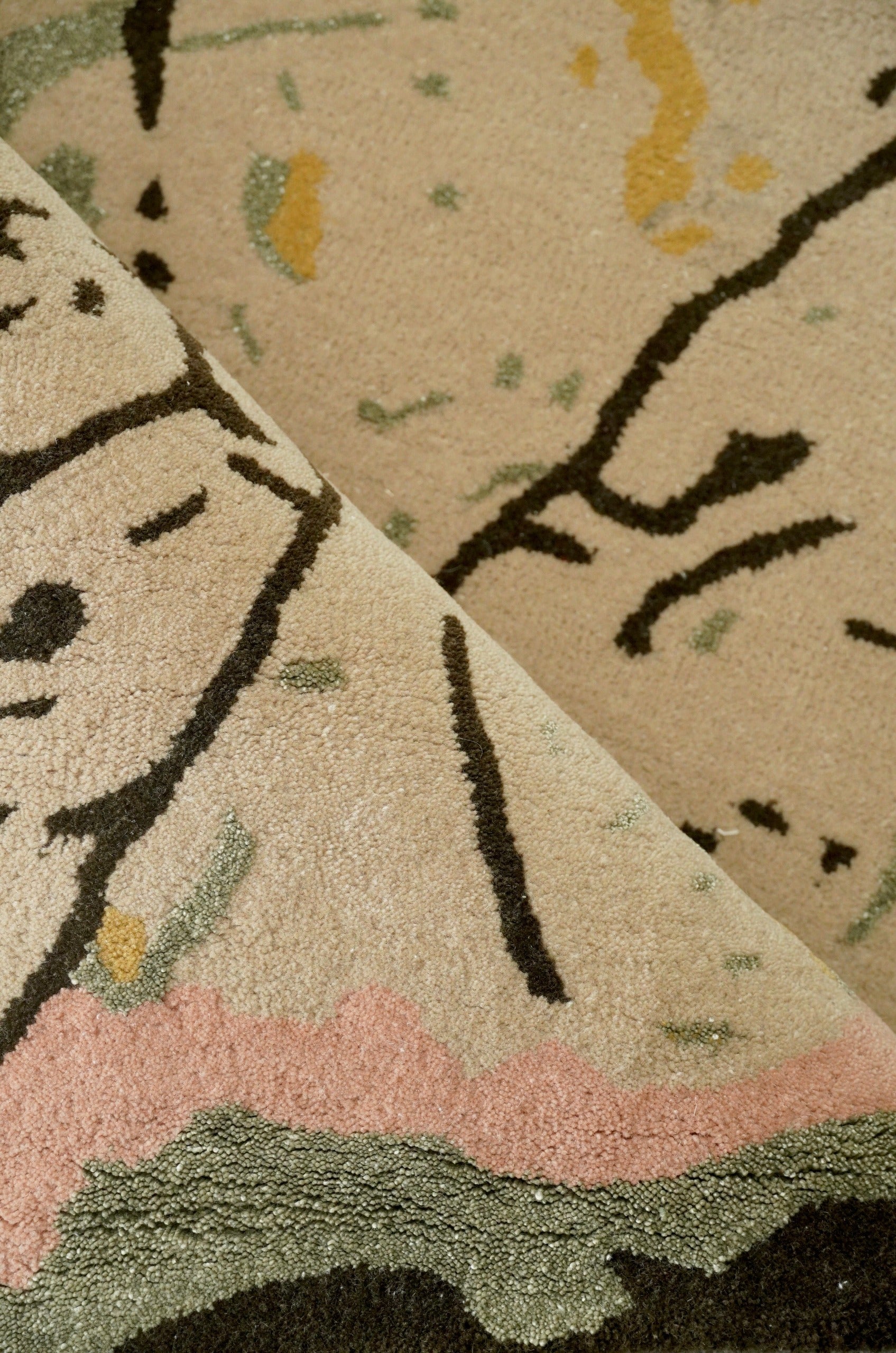Inspired by the harmony in nature, the Whimsical Bloom’s wistful design puts the focus on a delicate floral border with the sheen of Jasmine silk. Beautiful blooms in 3D cut- out create a graceful floral edge with a sense of movement. The soft hand tufted rug, created by artisans, has pops of saturated colours and is made from New Zealand wool. Retreat with the Whimsical Blooms into a peaceful garden surrounded by charming blooms.